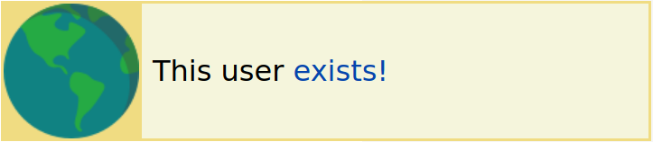 wikipedia userbox which says 'this user exists!'